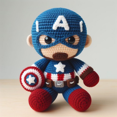Crochet Captain America Amigurumi Pattern