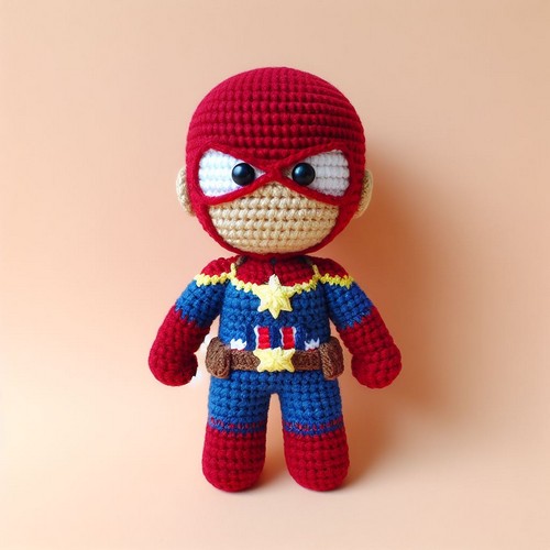 Crochet Captain Marvel Amigurumi