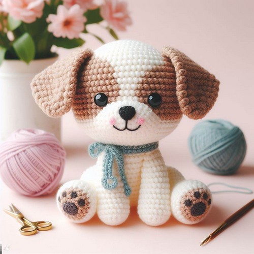 Crochet Cuddle Me Puppy Amigurumi
