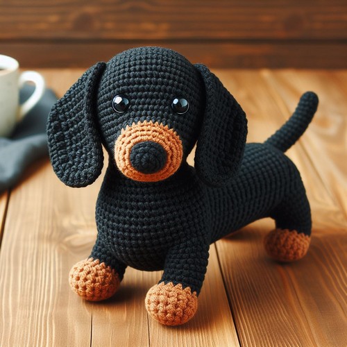Crochet Dachshund Dog Amigurumi