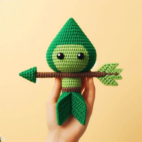 Crochet Green Arrow Amigurumi Pattern