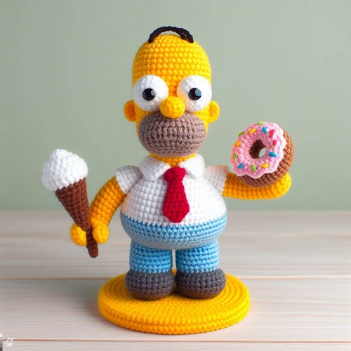 Crochet Homer Simpson Amigurumi