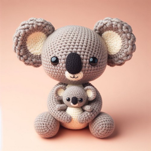 Crochet Koala With Baby Amigurumi