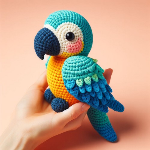 Crochet Macaw Parrot Amigurumi