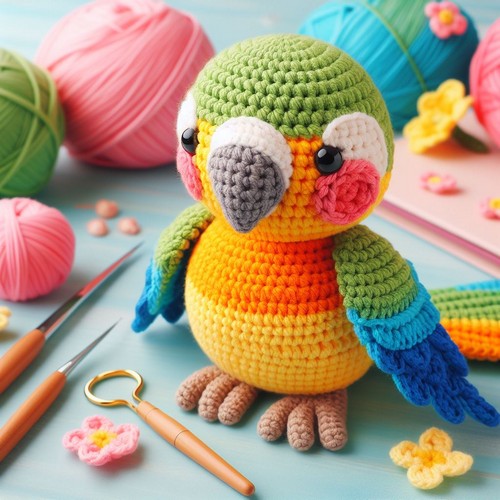 Crochet Parrot Amigurumi