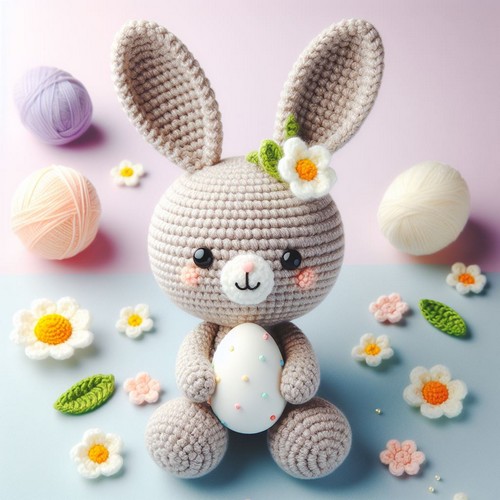 Crochet Spring Amigurumi Bunny