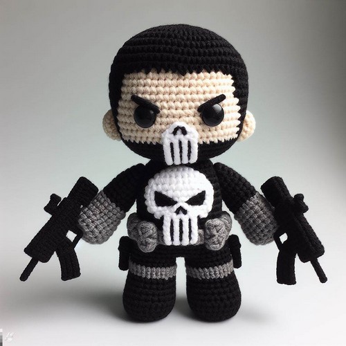 Crochet The Punisher Amigurumi Pattern