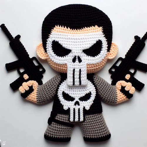 Crochet The Punisher Amigurumi