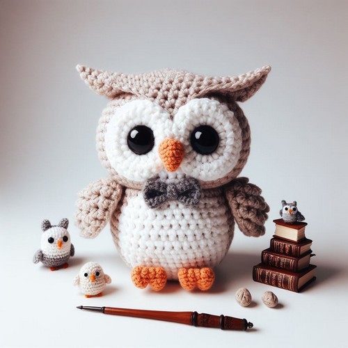 Crochet Wizard Owl Hedwig Amigurumi Pattern