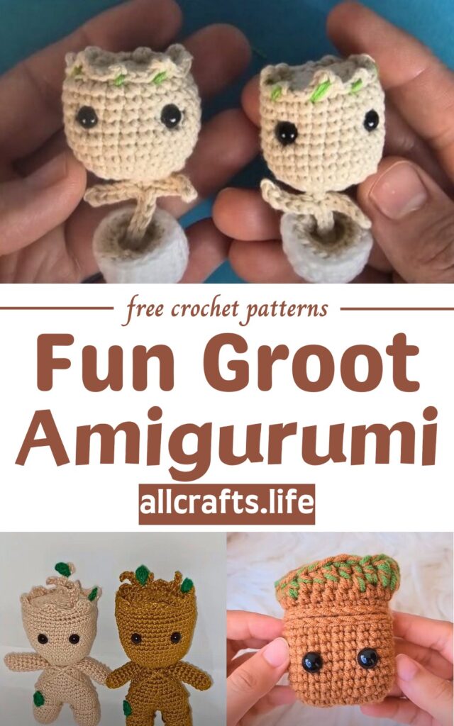 Printable Groot Pattern Fun Crochet Groot Amigurumi Patterns - All Crafts