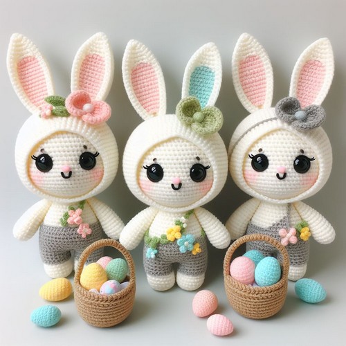 Amigurumi Doll In Easter Bunny Costume Free Pattern