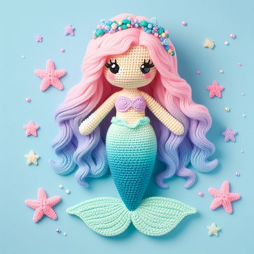 Aurora Mermaid Amigurumi Crochet Pattern