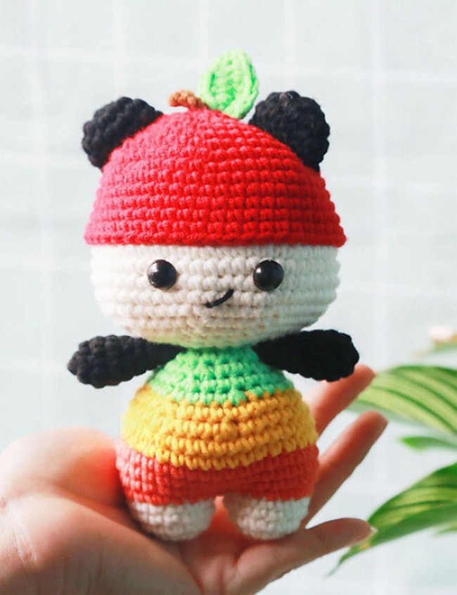 Crochet Amigurumi Apple Bear Pattern