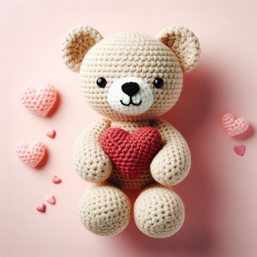 Crochet Amigurumi Bears With Heart