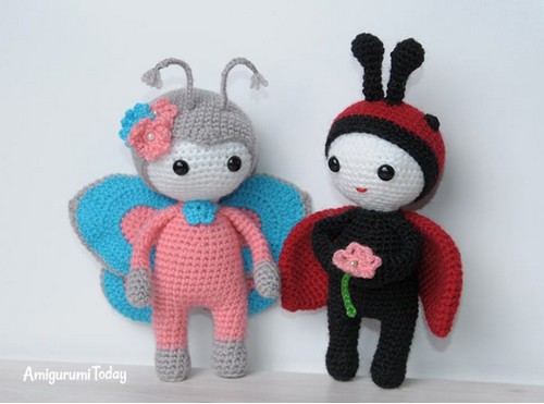 Crochet Amigurumi Doll In Butterfly Costume