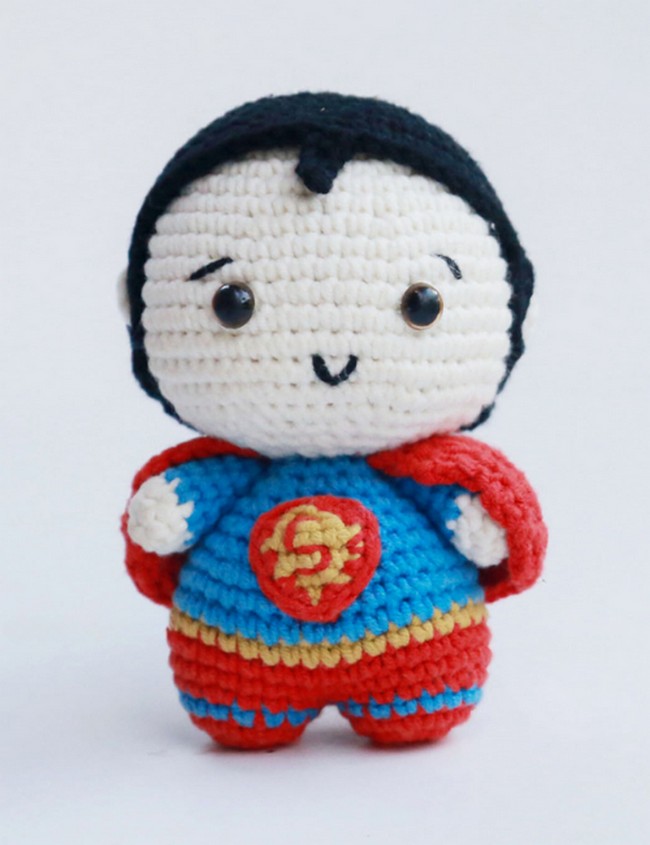 Crochet Amigurumi Superman Hero Pattern