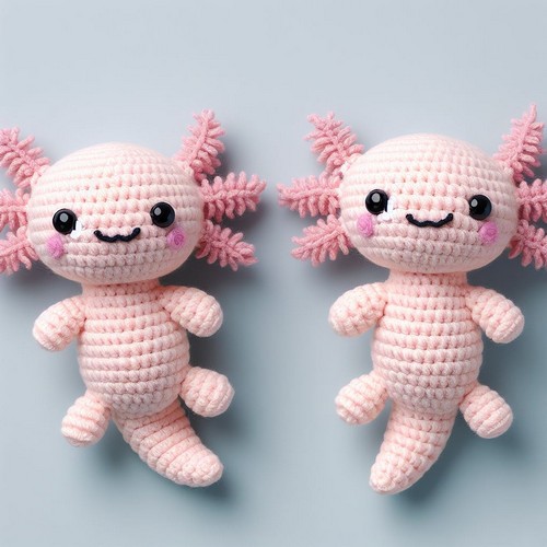 Crochet Baby axolotl Amigurumi