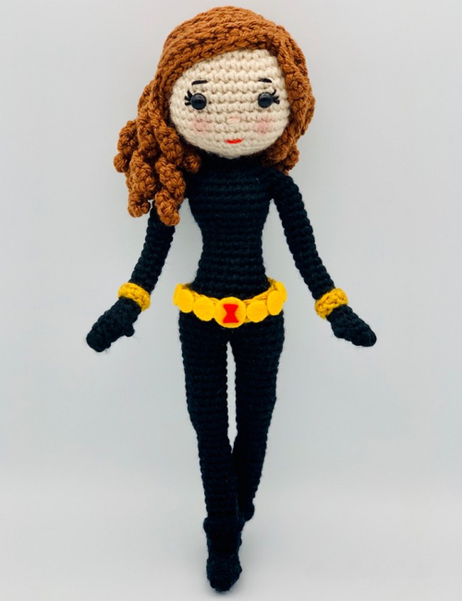 Crochet Black Widow Avengers Doll Pattern