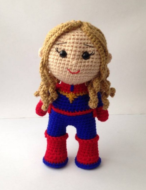 Crochet Captain Marvel Amigurumi Pattern