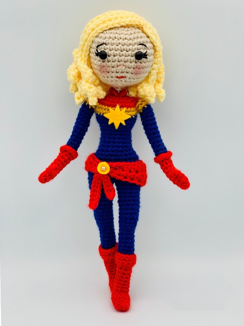 Crochet Captain Marvel Avengers Doll Pattern