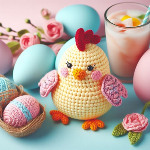 Crochet Easter Chicken Amigurumi
