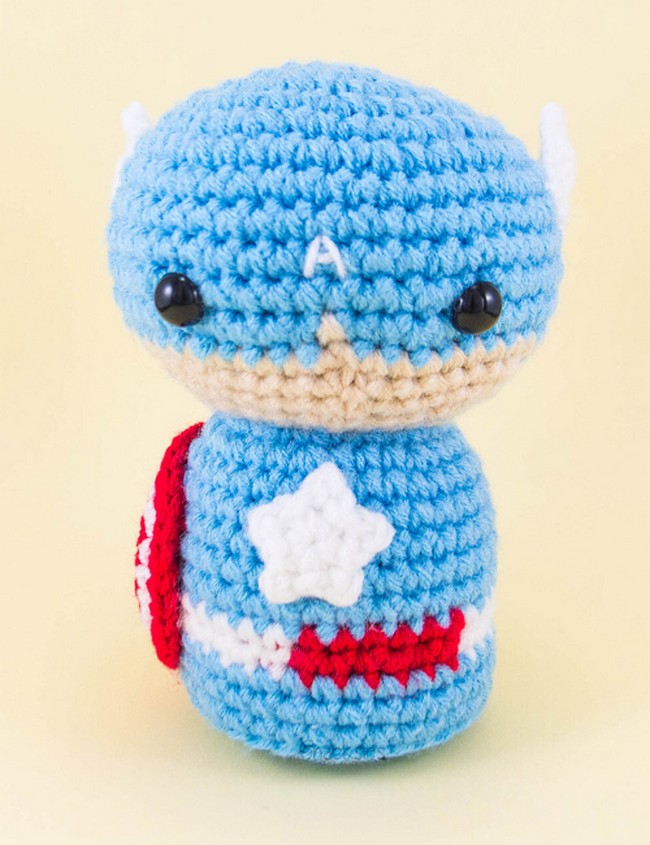 Crochet Easy Captain America Amigurumi Pattern