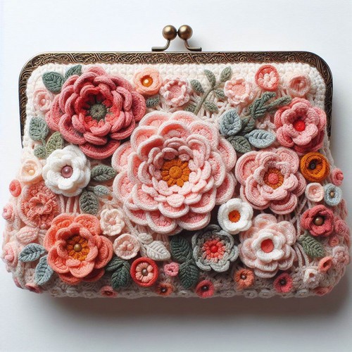 Crochet Floral Clutch Free Pattern