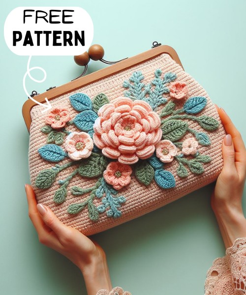 Crochet Floral Clutch Pattern Free