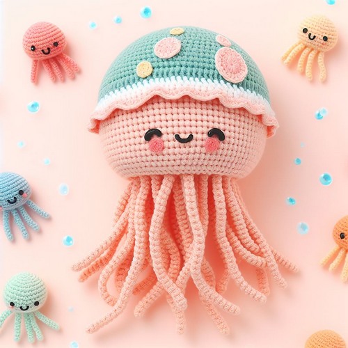 Crochet Happy Jellyfish Amigurumi Pattern