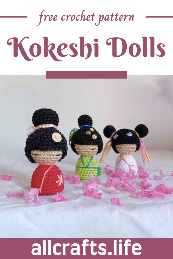 Crochet Kokeshi Dolls