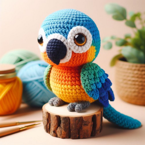 Crochet Macaw Parrot Amigurumi Free Pattern