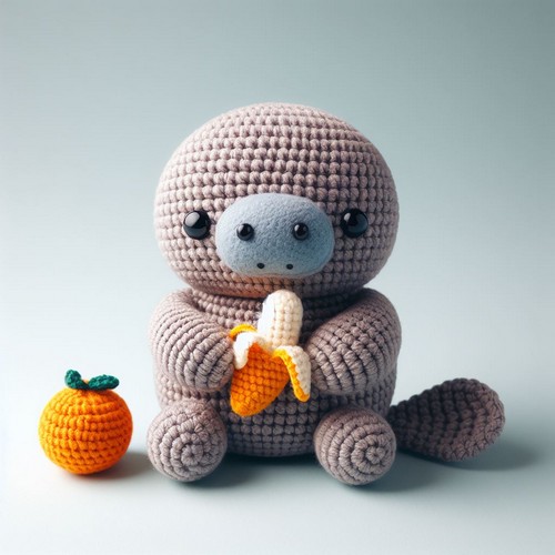 Crochet Mini Manatee Amigurumi Pattern Free