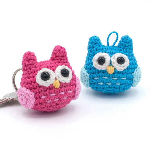 Crochet Owl Amigurumi Keychain Pattern