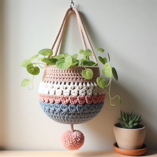 Crochet Rhea Plant Hanger Pattern Free