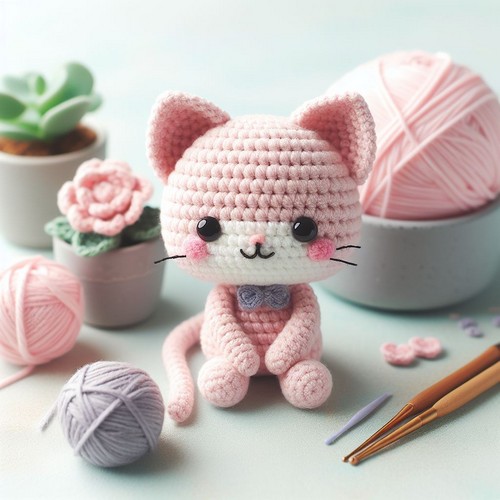 Crochet Small kitty Amigurumi Pattern Free