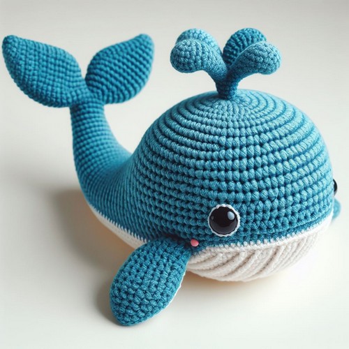 Free Crochet Blue whale Amigurumi Pattern