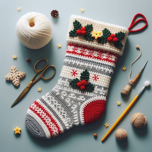 Free Crochet Holiday Stocking Pattern