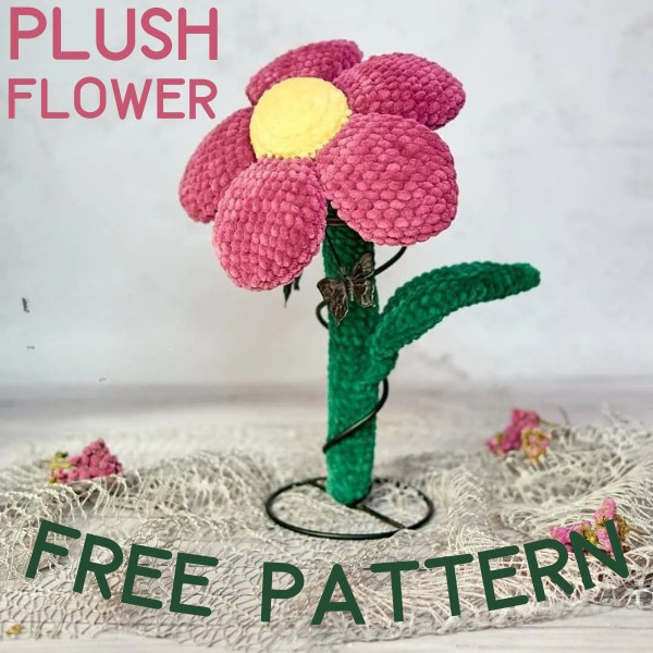 Free Crochet Plush Flower Pattern