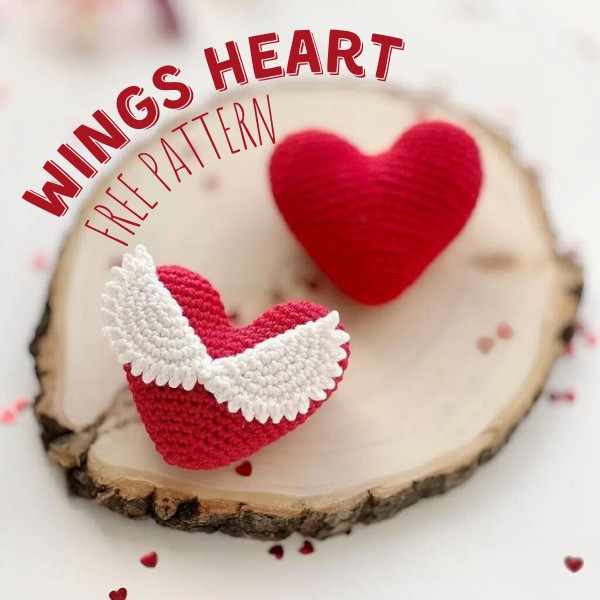 Free Crochet Wings Heart Pattern