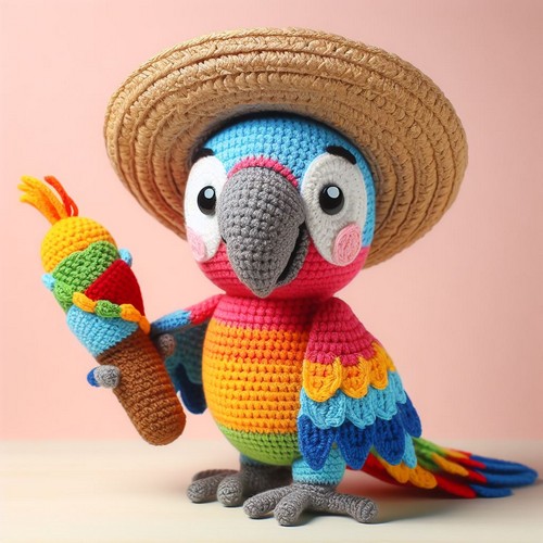 Free Pedro The Parrot Crochet Pattern