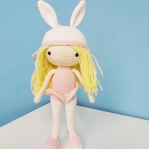 Girl Doll Amigurumi With Bunny Ballerina Suit