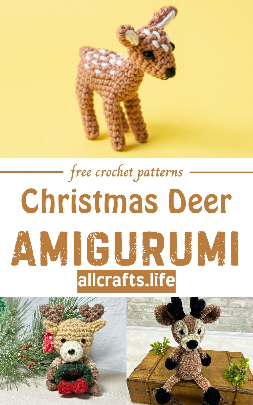 Crochet Christmas Deer Amigurumi Patterns