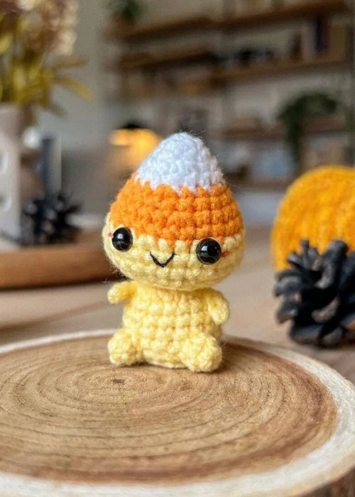 Crochet Mini Candy Corn Man Pattern