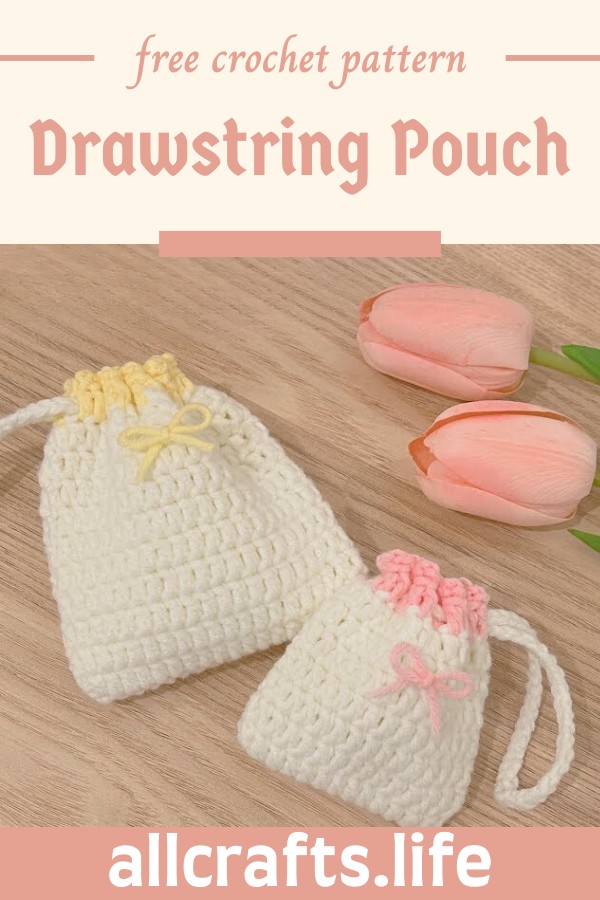 Crochet Drawstring Pouch