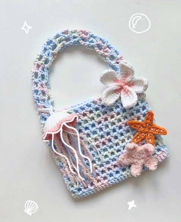 Crochet Mini Ocean Bag