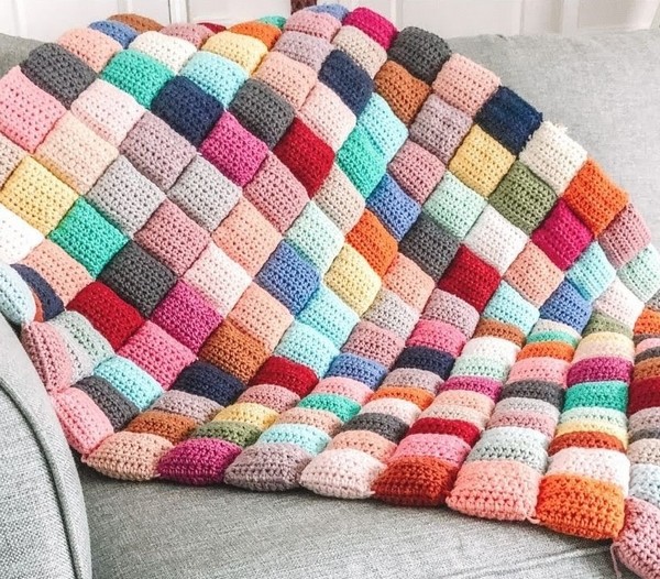 Crochet Puff Quilt