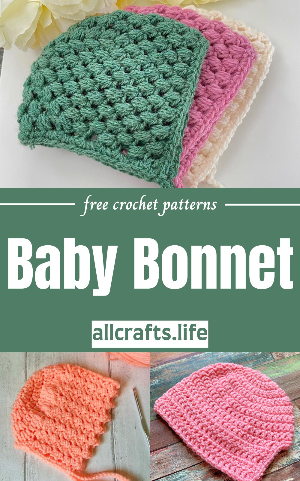 Crochet Baby Bonnet Patterns