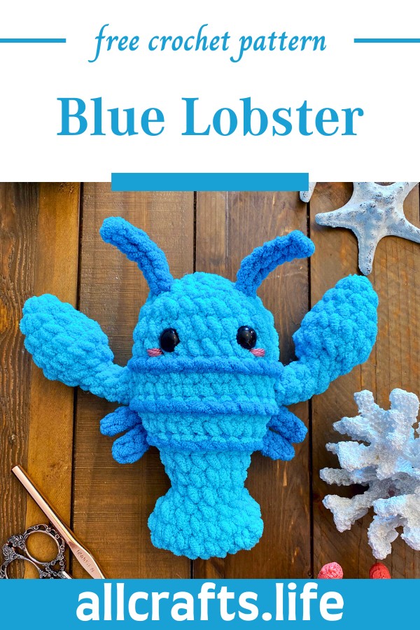 Crochet Blue Lobster Pattern