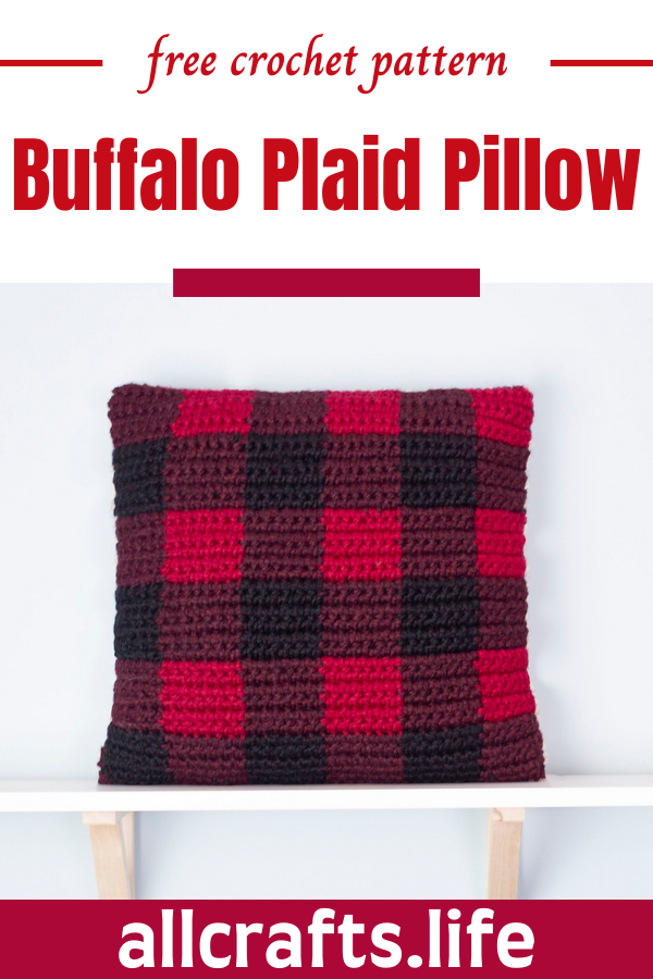 Crochet Buffalo Plaid Pillow Pattern