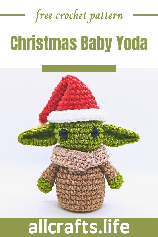 Crochet Christmas Baby Yoda Pattern